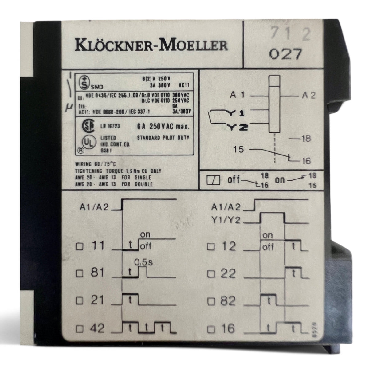 Klöckner-Moeller TE 68 Zeitrelais ‍
