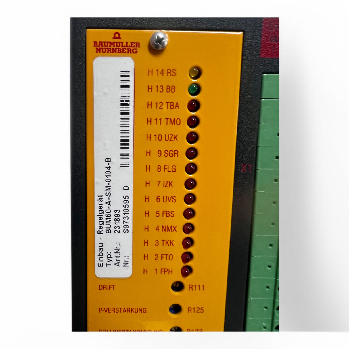 BAUMÜLLER Wechselstromumrichter BUM60-30/60-31-B-002 mit Steuerkarte BUM60-A-SH-0104 HOLZMA )