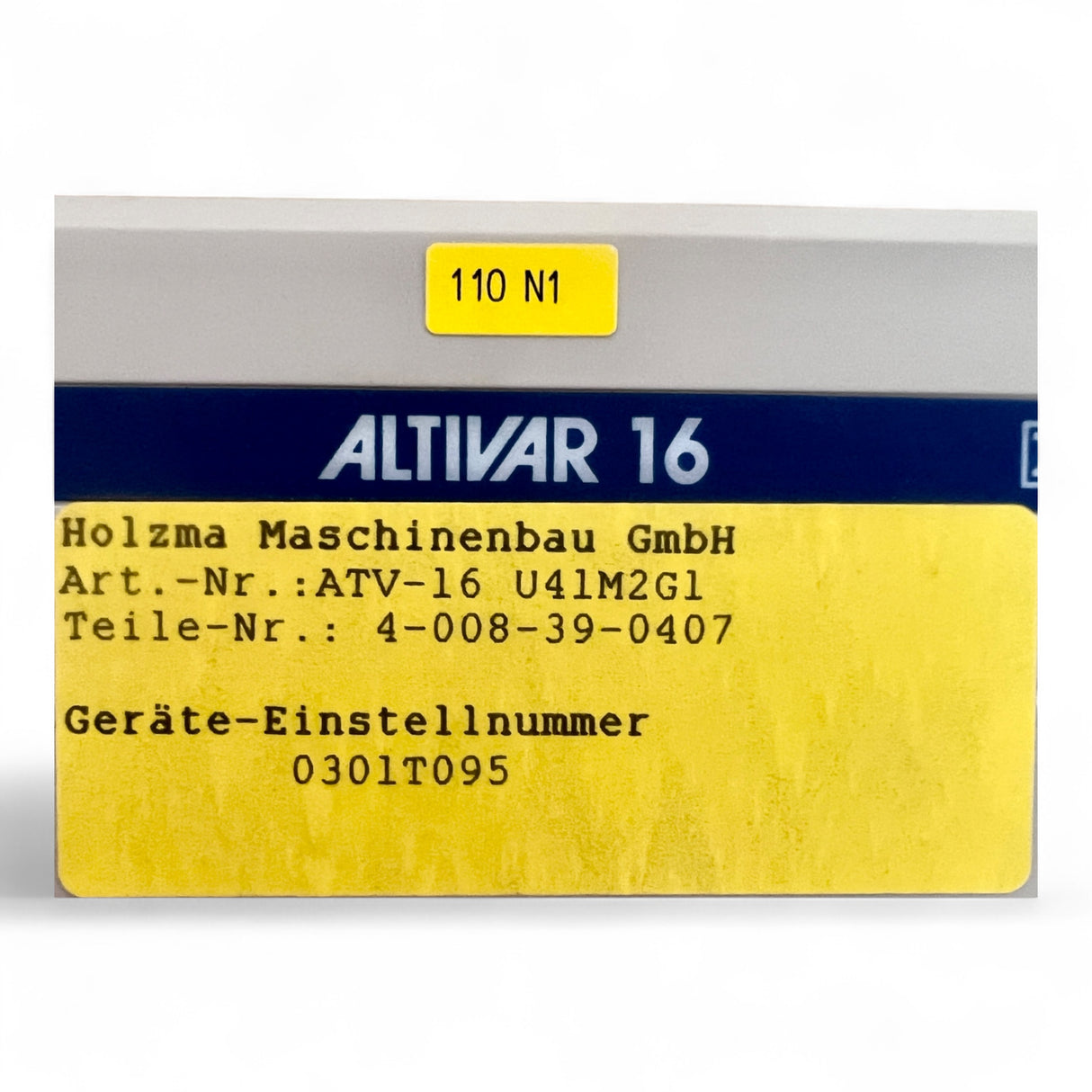 HOMAG Holzma Frequenzumrichter Altivar 16 ATV-16 U41M2G1 &nbsp;- Teile-Nr. 4-008-39-0407