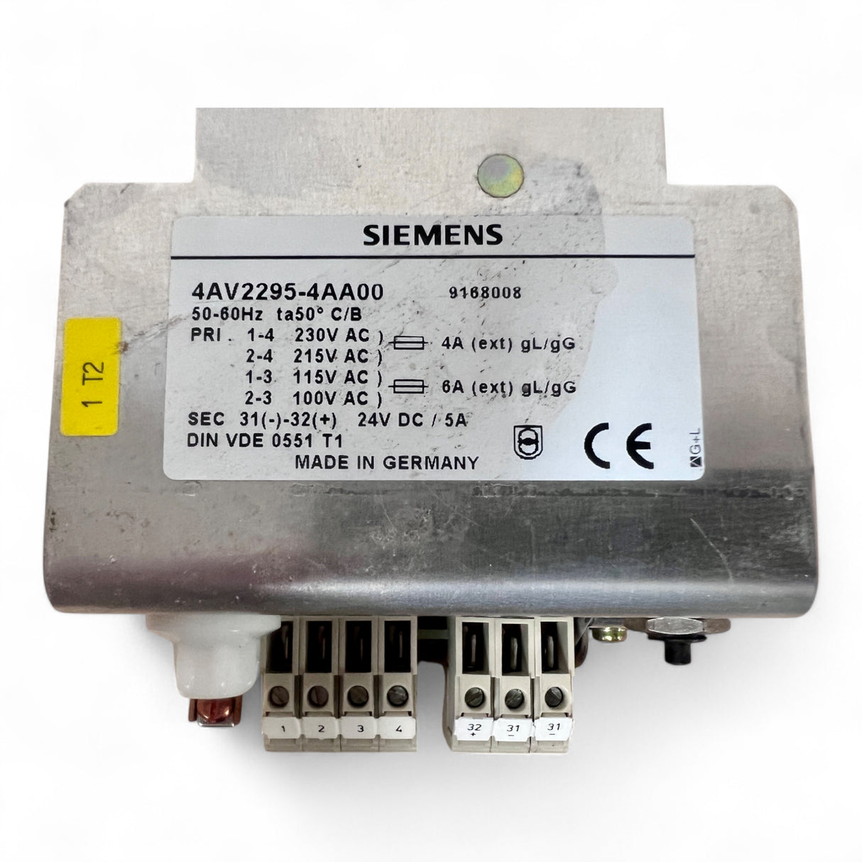 SIEMENS Steuertransformator 4AV2295-4AA00 mit 24V DC Ausgang