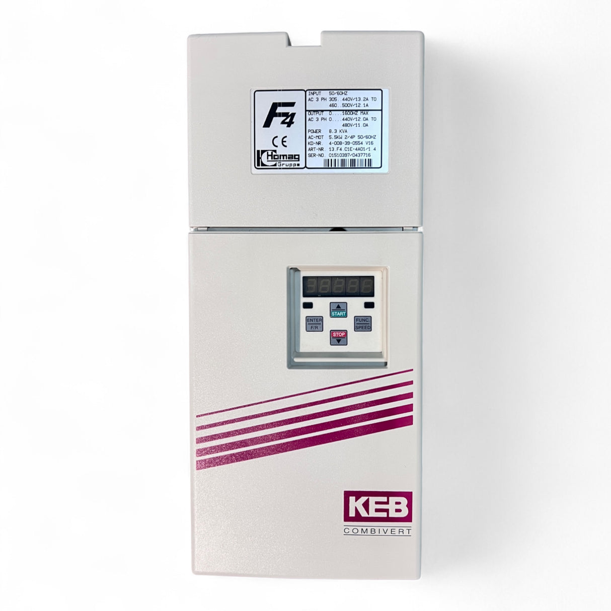 HOMAG KEB Frequenzumrichter COMBIVERT F4 13.F4.C1E-4A01.1/4 für 5,5 kW 400 V 50/60 Hz 4-008-39-0554 V16