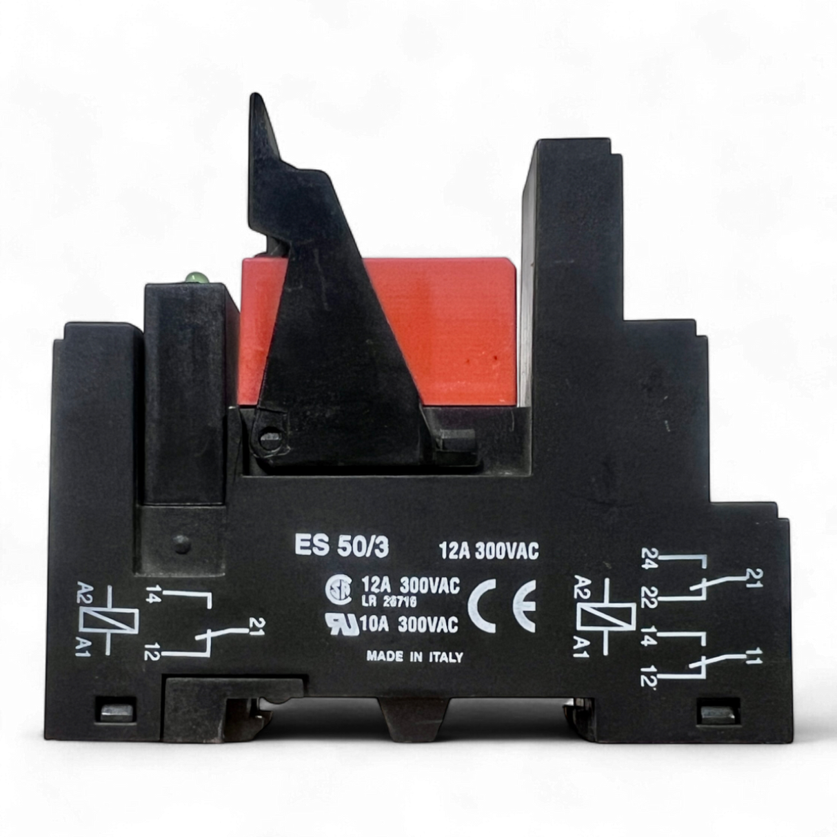 Schrack Relais RT424024 mit Sockel ES 50/3 – Relaisfassung | Relay Socket | Art.-Nr. ES50/3