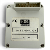 KEB COMBIVERT F4 Frequenzumrichter Art.-Nr. 07.F4.C1D-1280 V1.4 inkl. Bedienfeld 00.F4.010-2009