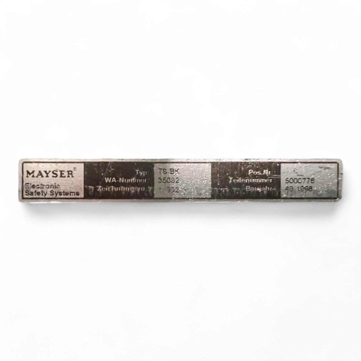 MAYSER Trittmatte Sicherheitsschaltmatte  1600 x 1000 x 11 mm Typ TS/BK Art.Nr.5090776 z.B. für IMA  Maschinen