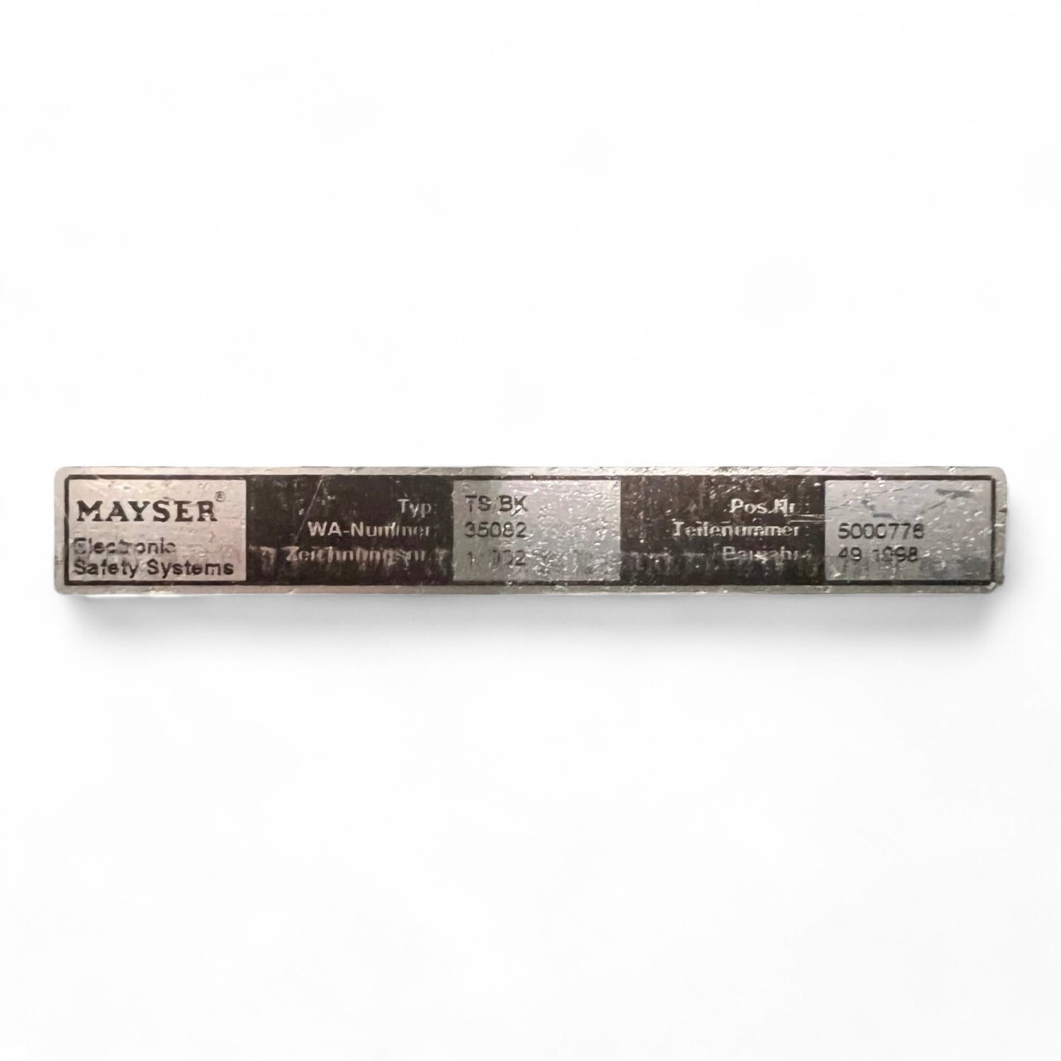 MAYSER Trittmatte Sicherheitsschaltmatte  1600 x 1000 x 11 mm Typ TS/BK Art.Nr.5090776 z.B. für IMA  Maschinen