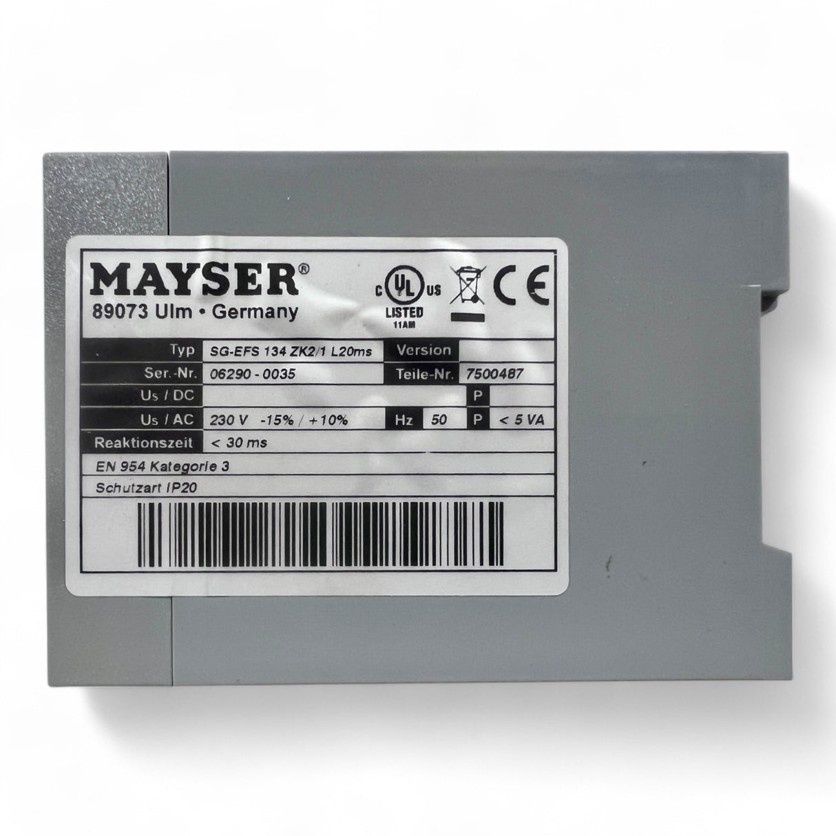 Mayser SG-EFS 134 ZK2/1 Sicherheitsrelais