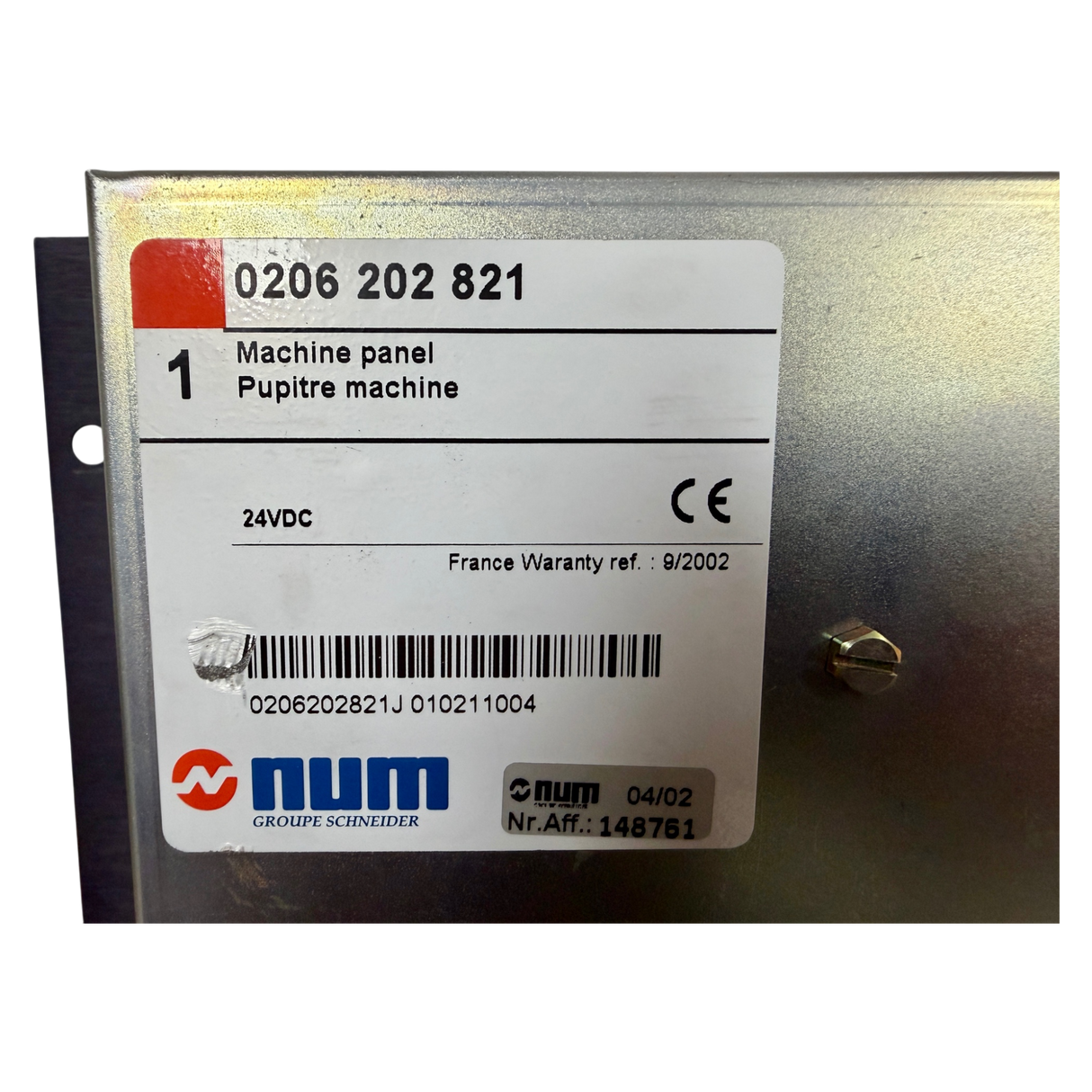 NUM Kurzhubtastatur Bedienpanel für NUM 1060 Steuerung Art.-Nr. 0206 202 821