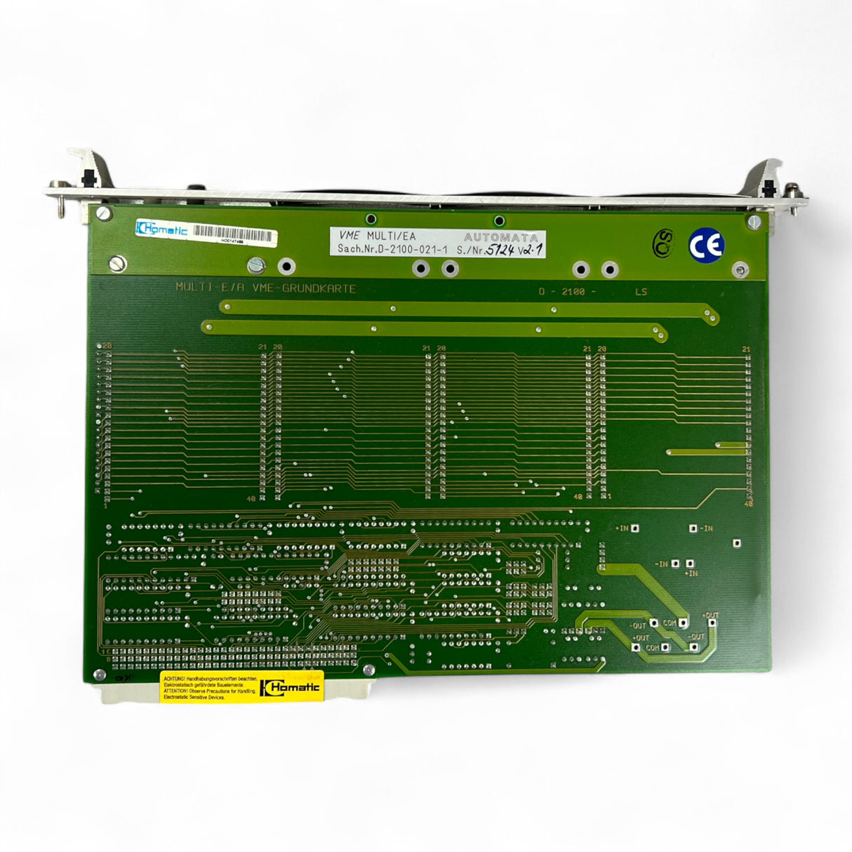 HOMAG MULTI-E/A VME-GRUNDKARTE Multi E/A V2.1 Sercos ASIC V3.1 Automata Art.-Nr. 4-086-05-0368