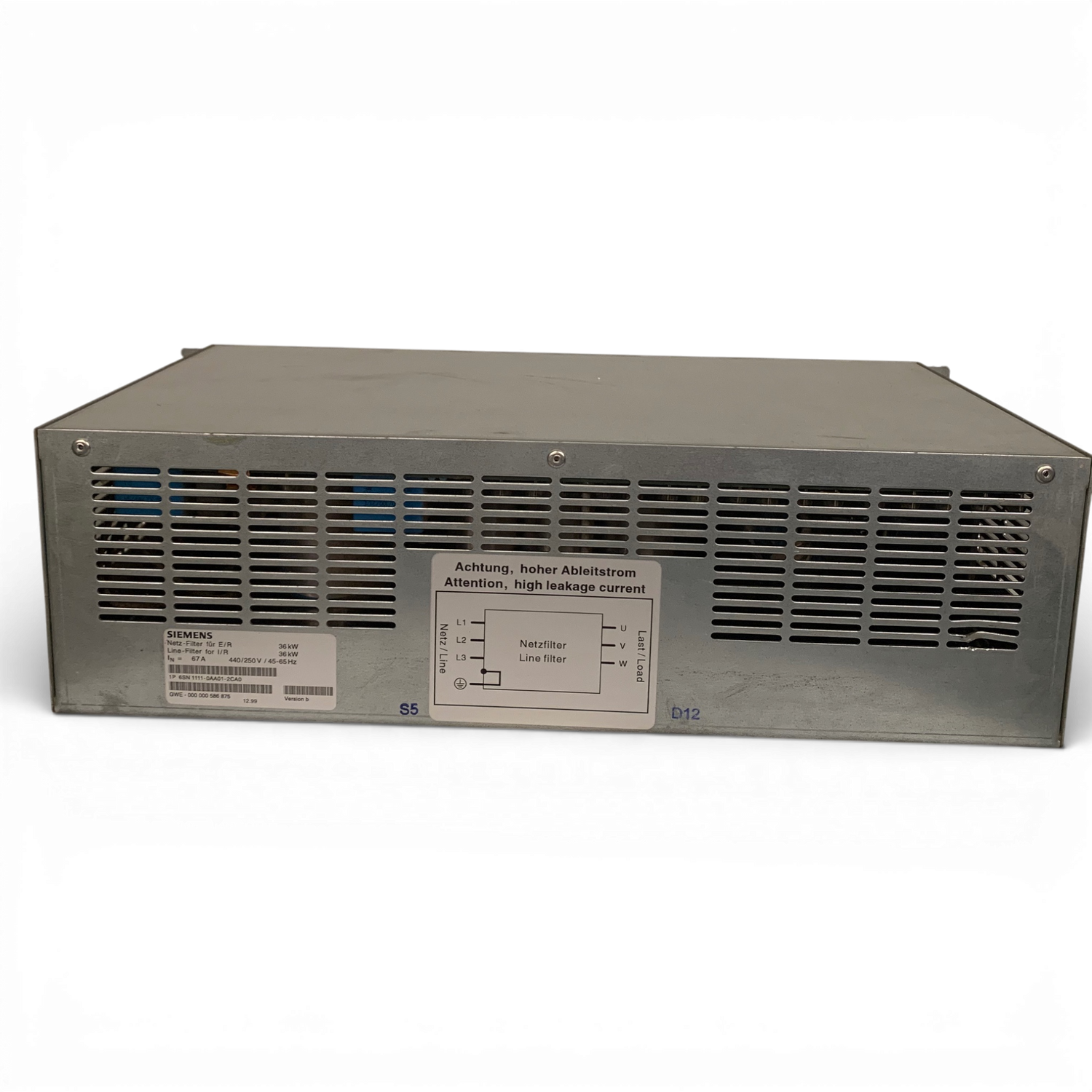 SIEMENS Netz-Filter (I/R) 36kW 6SN111-0AA01 Art.-Nr. 6SN111-0AA01