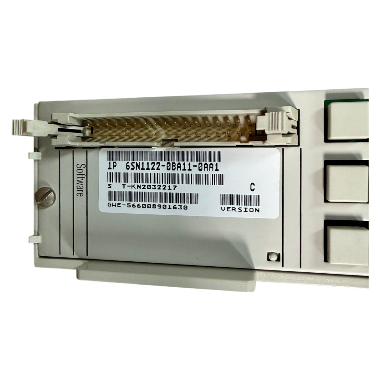 Siemens SIMODRIVE Regelungsbaugruppe Art.-Nr. 6SN1122-0BA11-0AA1 Seriennummer T-KN2032217
