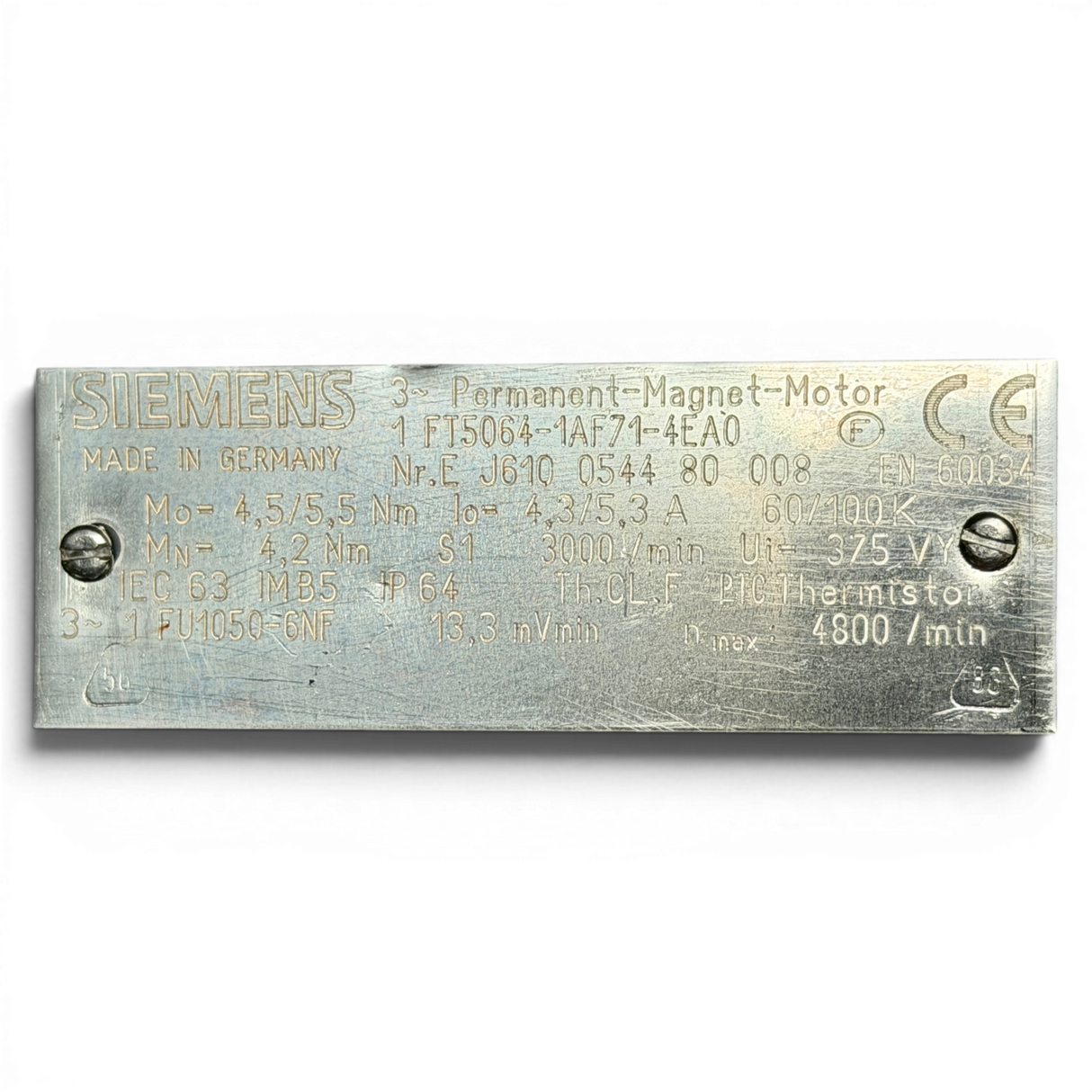 Siemens 1FT5064-1AF71-4EA0 – Servomotor 3~ Permanent-Magnet IMA CNC