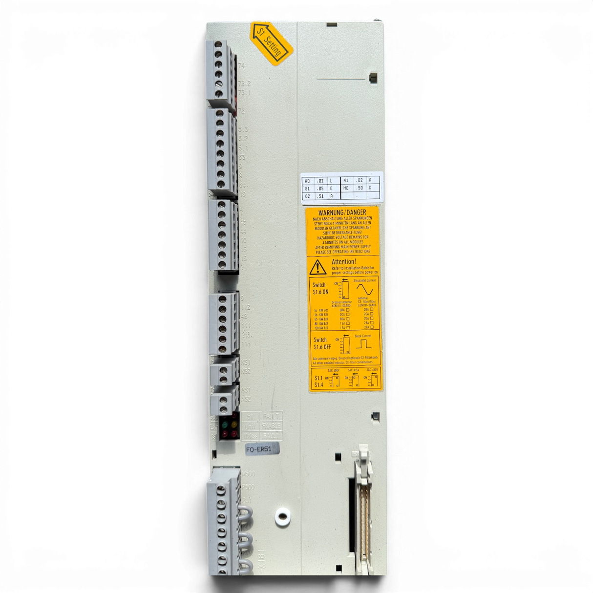 Siemens SIMODRIVE 611 E/R-MODUL INT. 16/21 kW Art.-Nr. 6SN1145-1BA01-0BA1