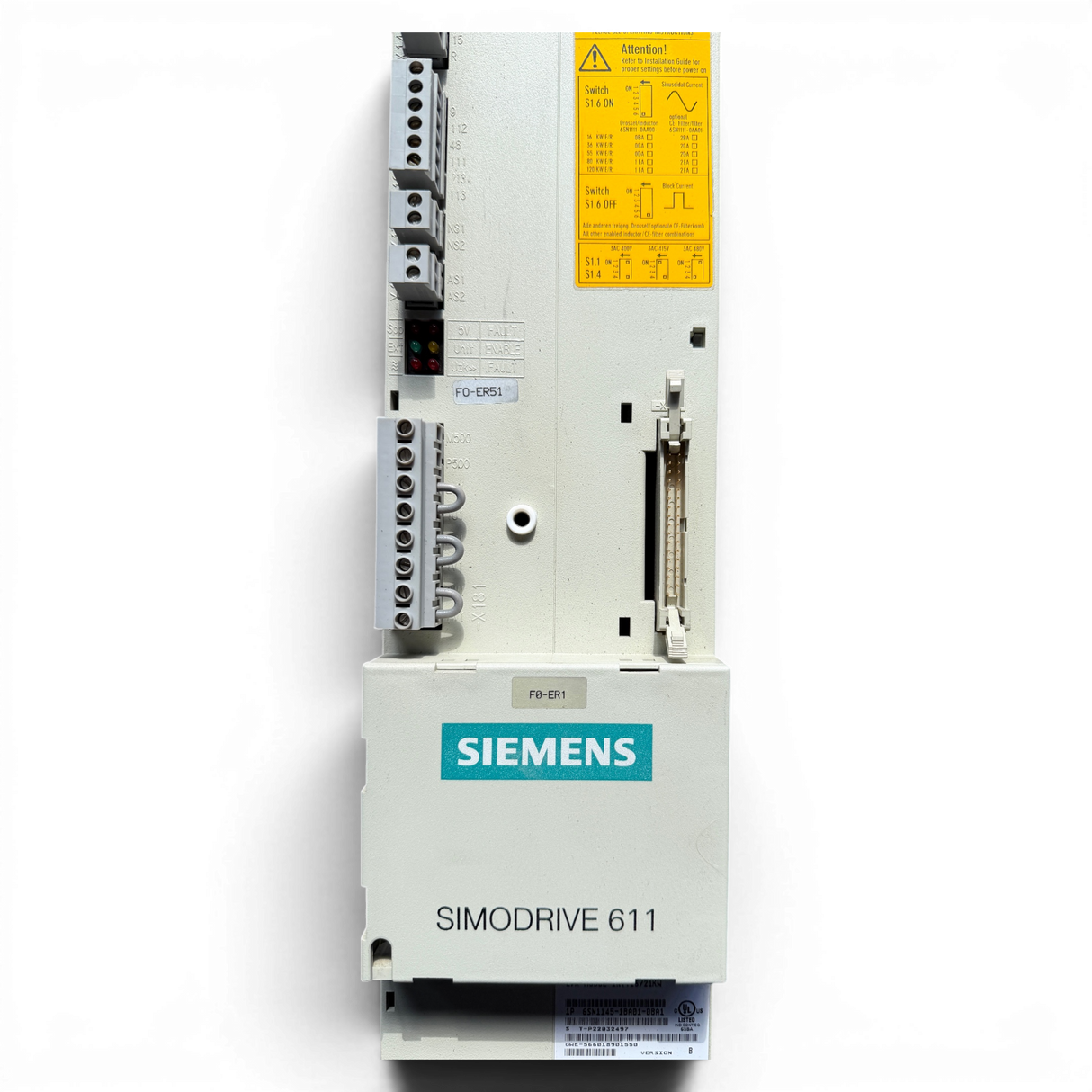 Siemens SIMODRIVE 611 E/R-MODUL INT. 16/21 kW Art.-Nr. 6SN1145-1BA01-0BA1
