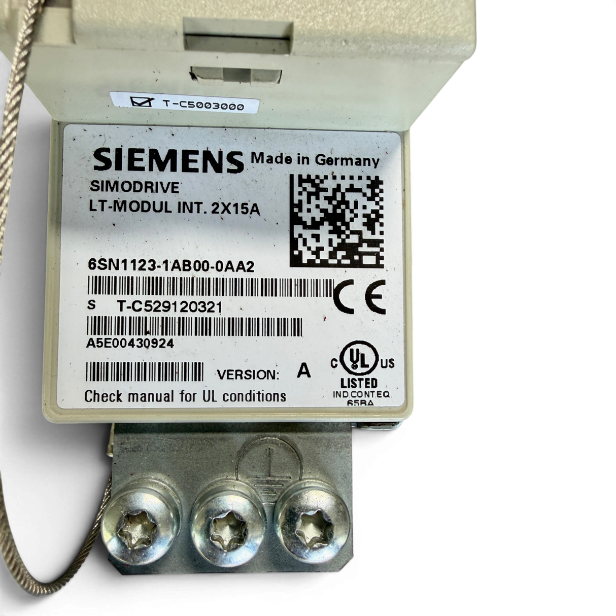 Siemens SIMODRIVE LT-Modul INT. 2x15A Version A Art.-Nr. 6SN1123-1AB00-0AA2